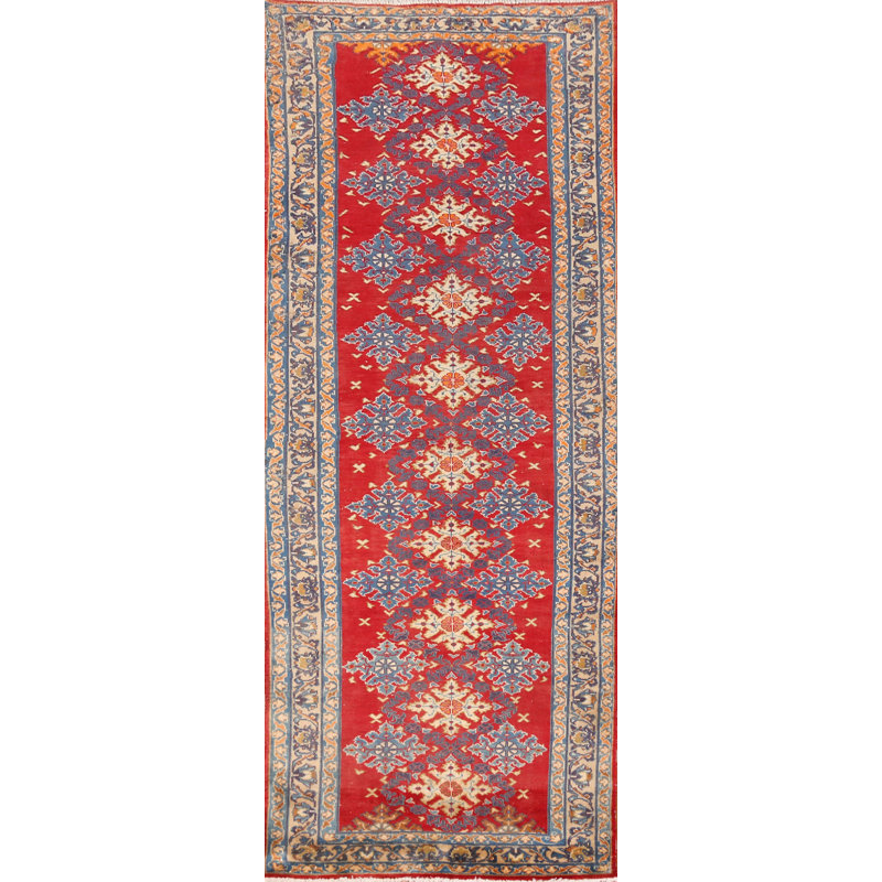 Tapis de couloir traditionnel en laine rétro 3 x 10
