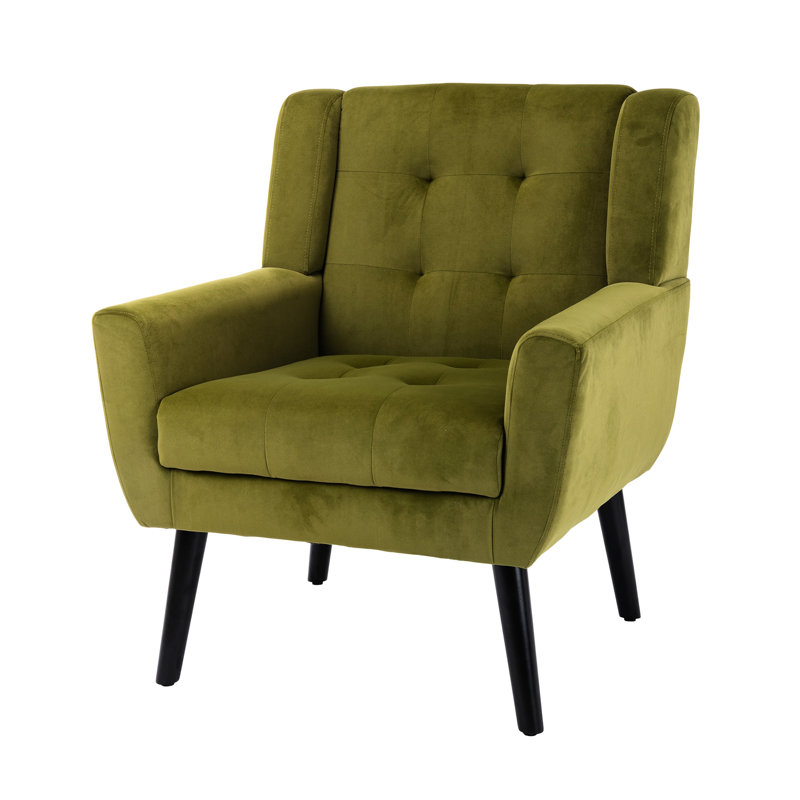Fauteuil ergonomique en velours noir, Vert