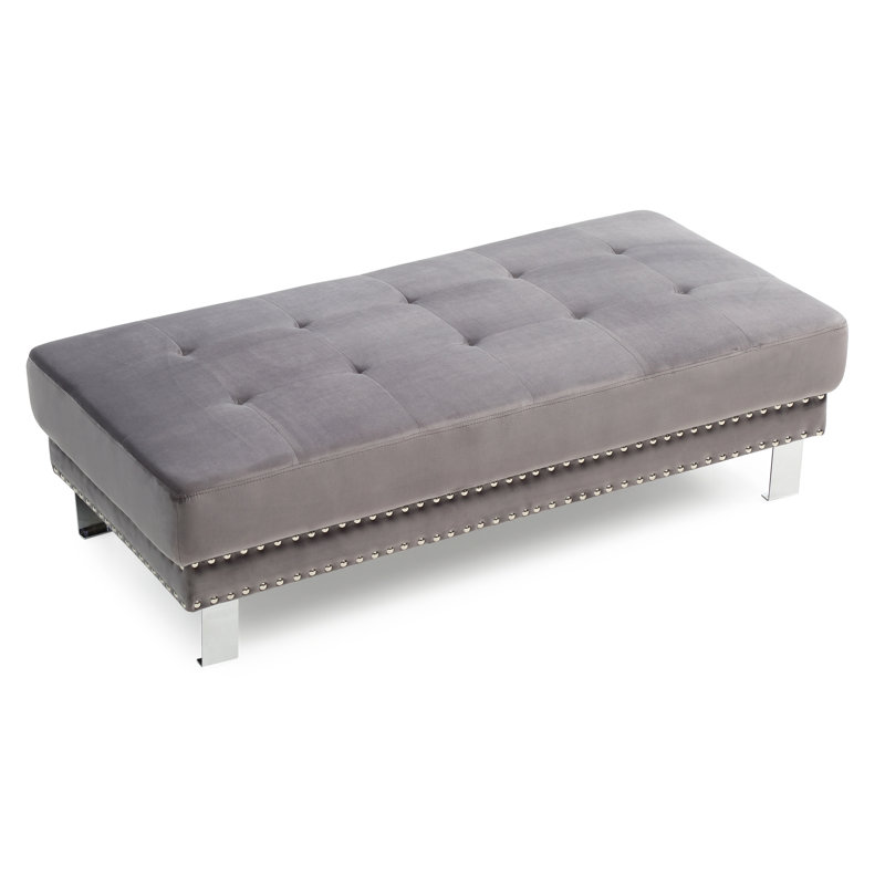 Fauteuil inclinable gris élégant pour deux utilisateurs, velours, rembourrage en mousse Elegant Two Relax, H 16 po x l 28 po