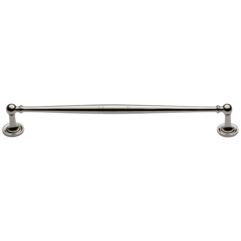 Heritage Brass Heritage Cabinet Pull Colonial Design, Polished Nickel, 25.4cm H x 2.5cm W x 28cm D
