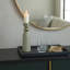 Sagebrook Home 13X4" Curvy Taper & Pillar Holder, Green-473294447-473294444