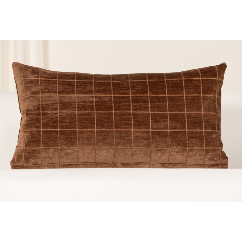 Coussin décoratif Vermouth Otterville, Plumes, l 26 po x H 14 po, Bloc de rouille muscade
