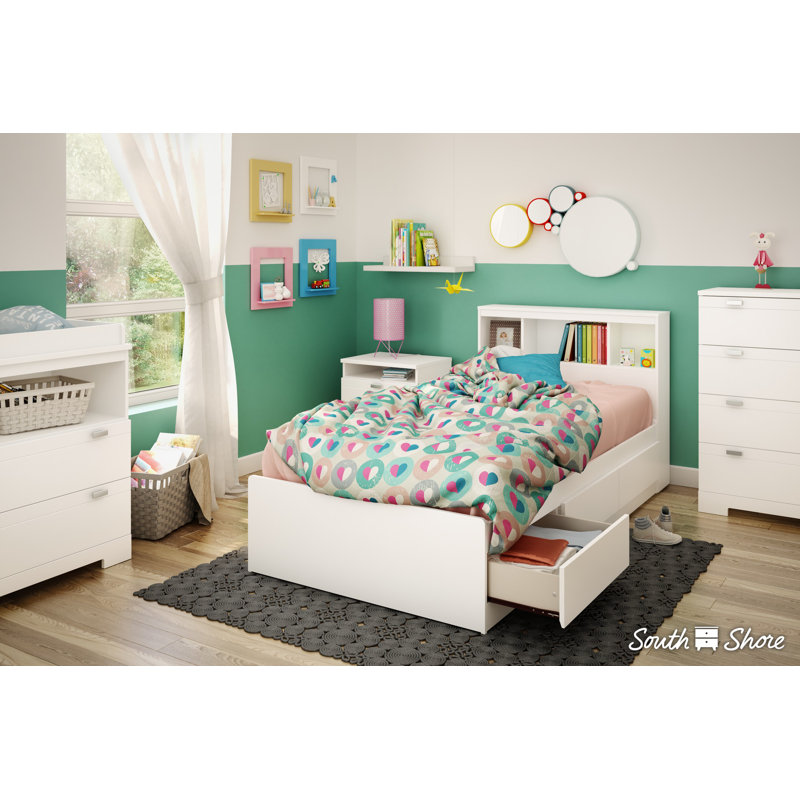 Reevo 3 Drawer Mate's & Captain's Bed with Bookcase by Southshore, Twin