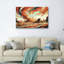 Ensemble de 1 tableau abstrait sur toile représentant un paysage-130577432-130577426