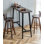 Retro And Simple Solid Wood Rectangular Bar Table