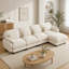 Repose-pieds en L en chenille pour canapé de salon en L 4 places beige-1824732224-1824732237