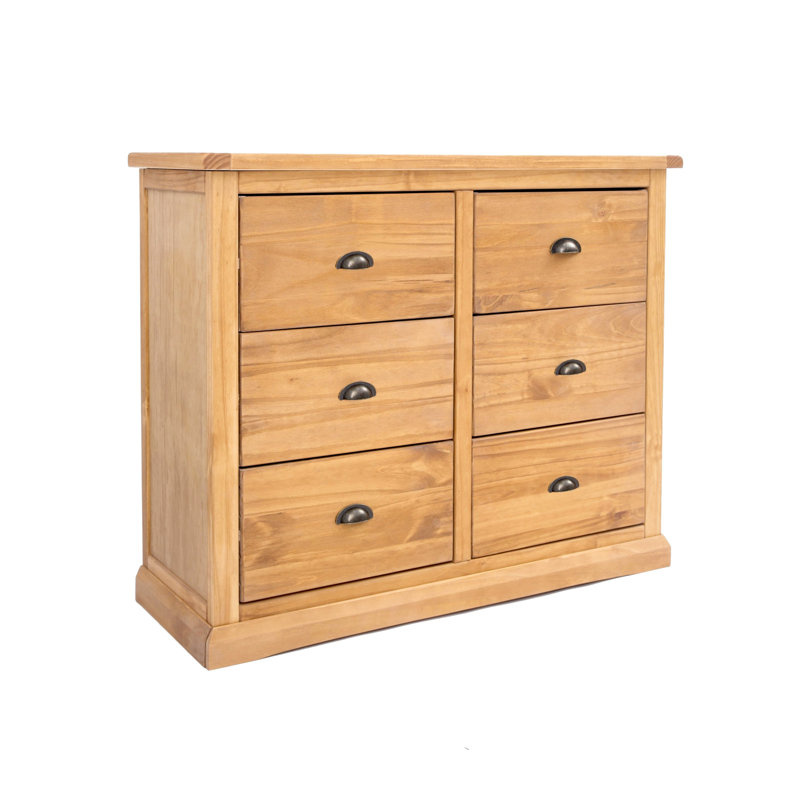 Sarkar 110cm W 6 - Drawer Chest of Drawers