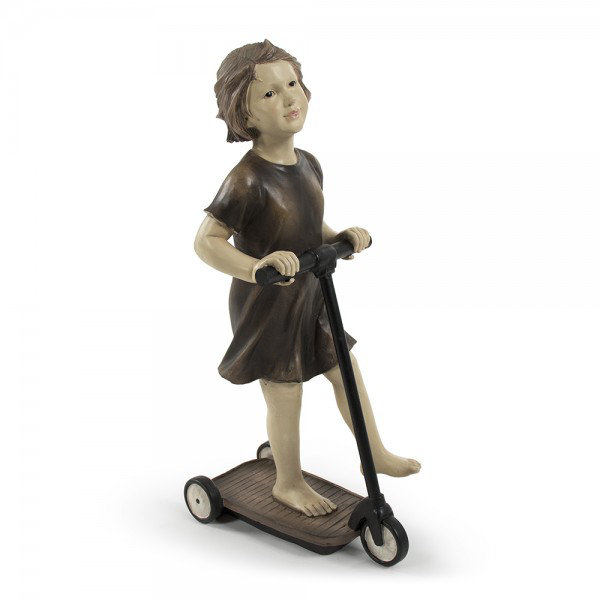 Girl on Scooter Statue