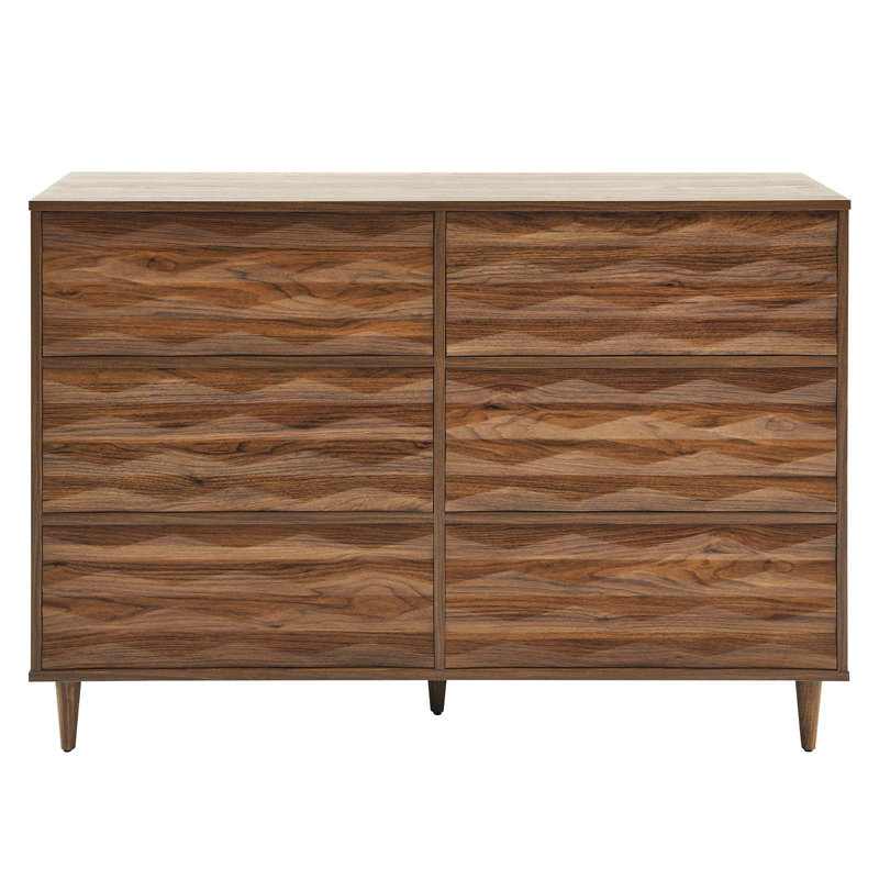 Modway Vespera 6-Drawer Dresser, Walnut