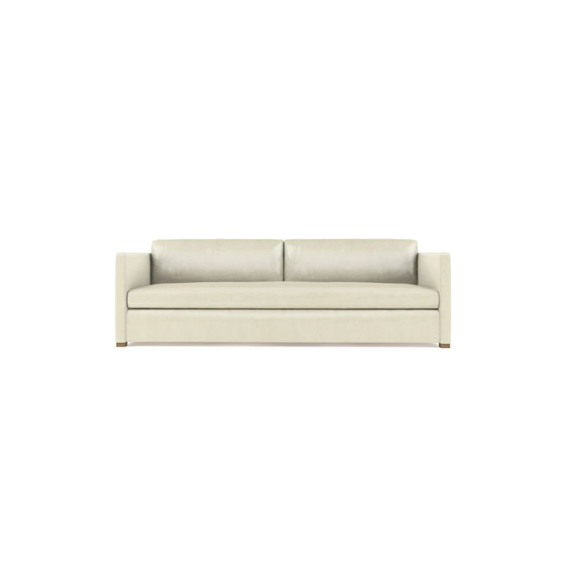 Madison Sofa, 33" H x 96" W x 38" D, Weathered, Vintage Leather Alabaster