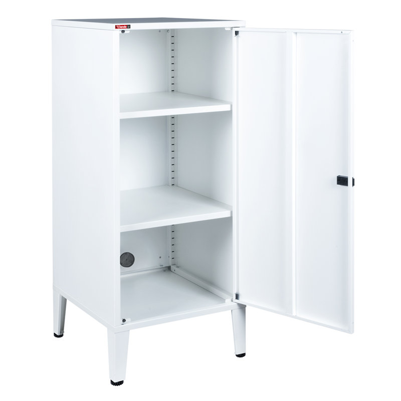 Armoire de rangement à 2 tablettes, Blanc mat