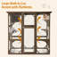 Grande maison de chat en bois pour l'extérieur avec enclos pour chat, cage de chat-1993178243