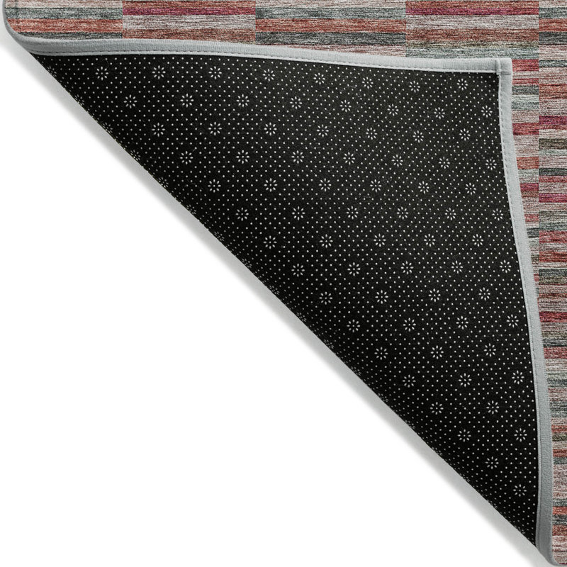 Tapis intérieur lavable rayé beige 8 pi x 10 pi