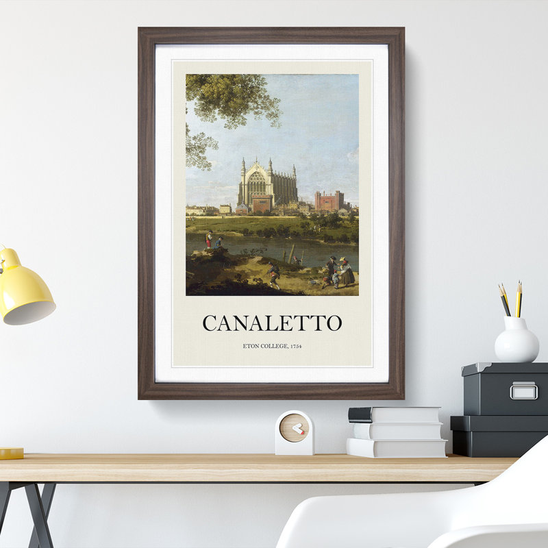 Eton College by Giovanni Canaletto - Single Picture Frame Print, 65cm H x 48cm W x 2cm D, Walnut Framed