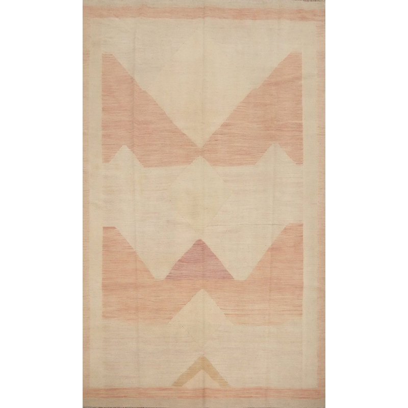 Tapis kilim élégant 7 x 10 avec motifs géométriques subtils