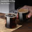 Ensemble de 2 tasses à espresso avec anneau en bois, verre à liqueur à haute teneur en borosilicate 8 oz, petite tasse à expresso transparente, accessoires pour espresso