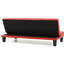 Lit 2 places contemporain rouge - rembourré de mousse, dossier, s'harmonise avec différents styles, facile à assembler pour les rassemblements intimes dans de petits espaces 2 sièges, style moderne, similicuir, installation ferme