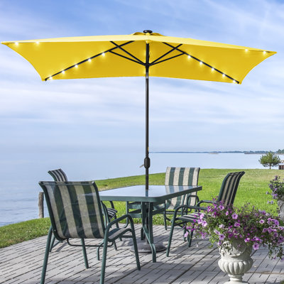 Parasol de marché rectangulaire 10 'x 6,5' avec manivelle