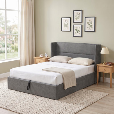 Lit plateforme tapissier avec rangement Gaillarde