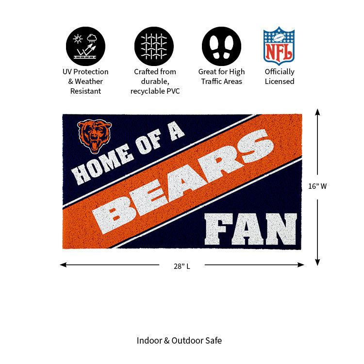 Paillasson NFL Home of a Fan Team, Bears de Chicago