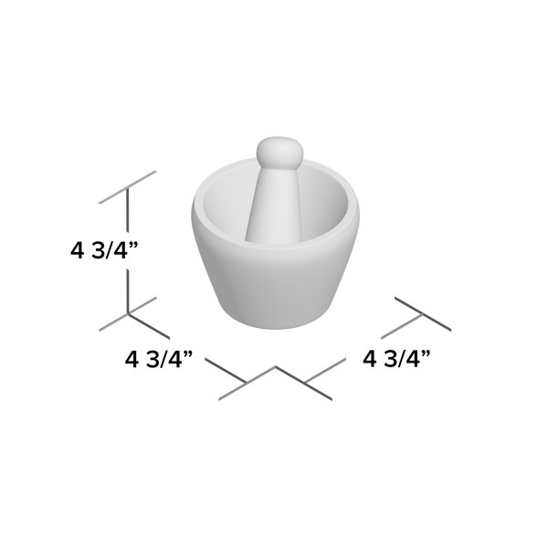 Fox Run 3837 8 White Marble Mortar and Pestle Set