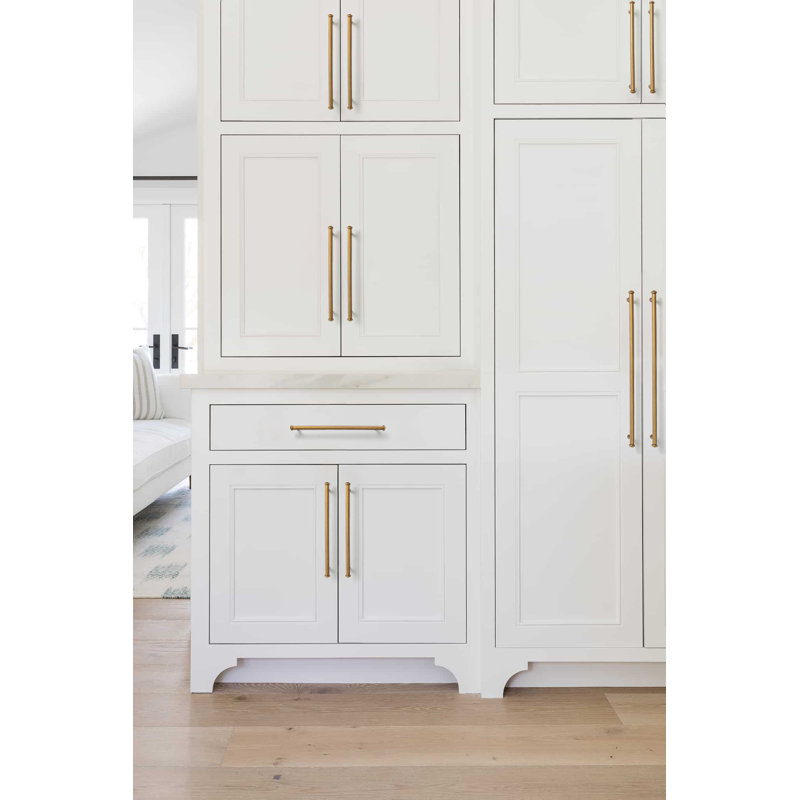 Poignée barre d'armoire, 7 14/25", Laiton antique