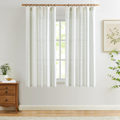 Rideaux en lin à passe-tringle Boho