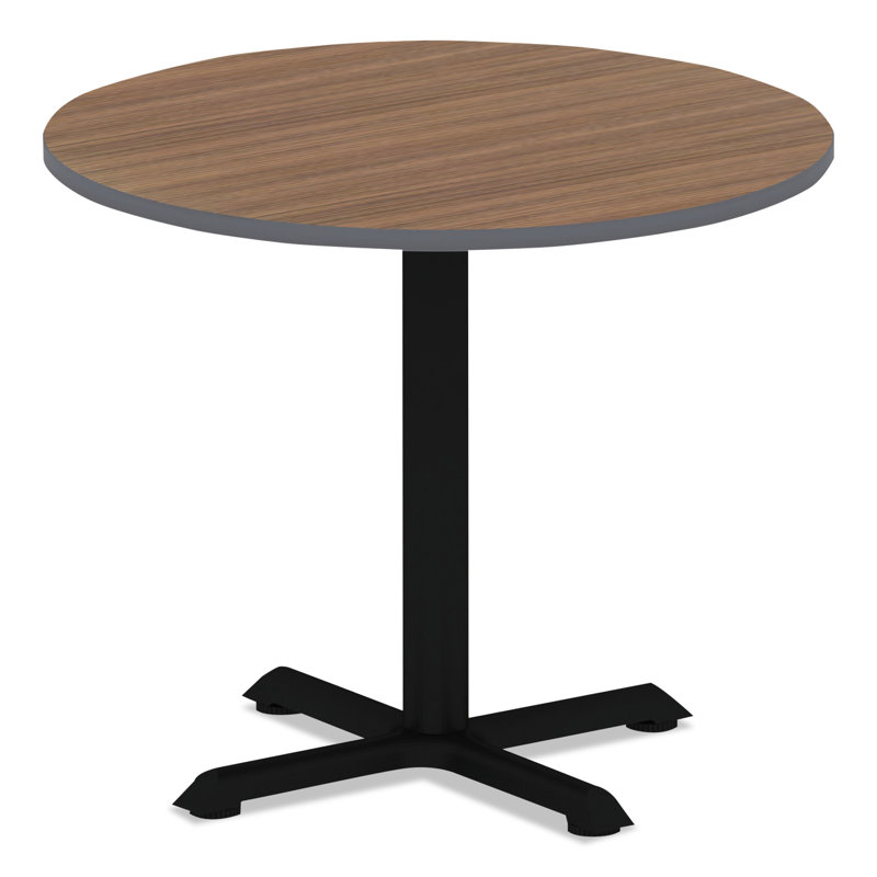 Espresso and Walnut Reversible Round Laminate Table Top