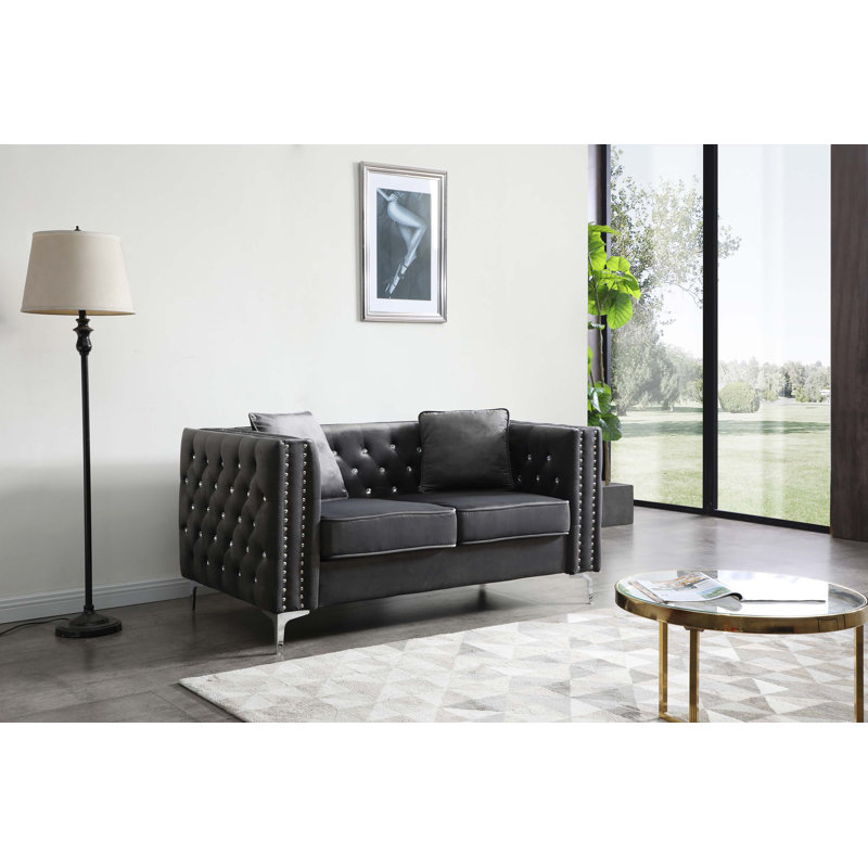 Causeuse élégante et contemporaine, Gris