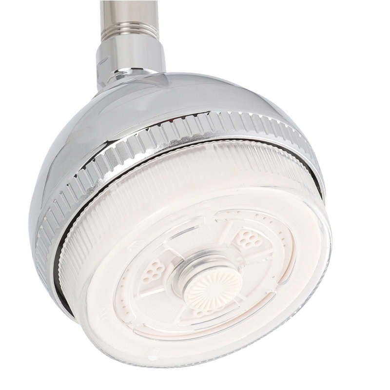 High Pressure Fixed Shower Head 3 Function Massage Showerhead Chrome 6" Face