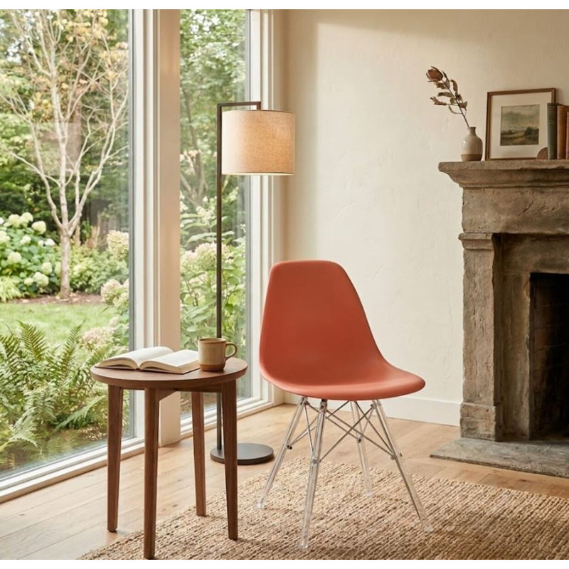 Chaise en plastique Luna, Orange doux