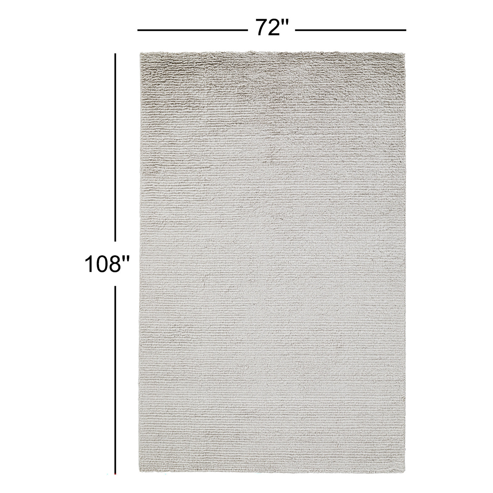 Danberry Light Gray Hand-Tufted Rug, Rectangle 6' x 9'