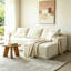 Canapé modulaire en forme de L 96 po Cloud, velours côtelé beige, 3 places, mousse et ressort, certifié écologique-129420013