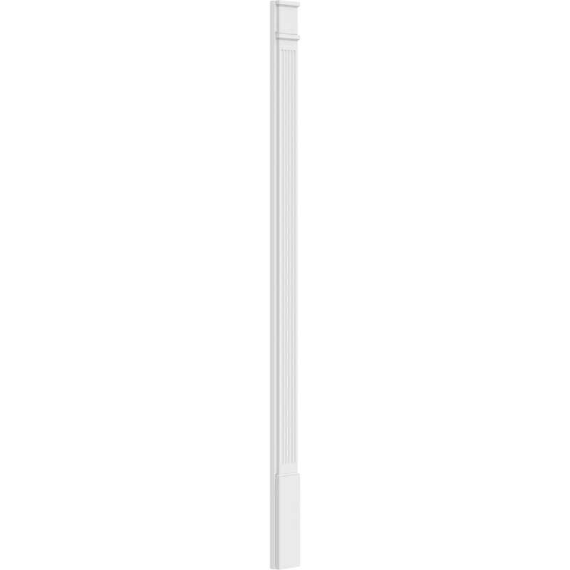 Pilastre cannelé en PVC (la paire), 102 po, 6", Base et chapiteau décoratifs