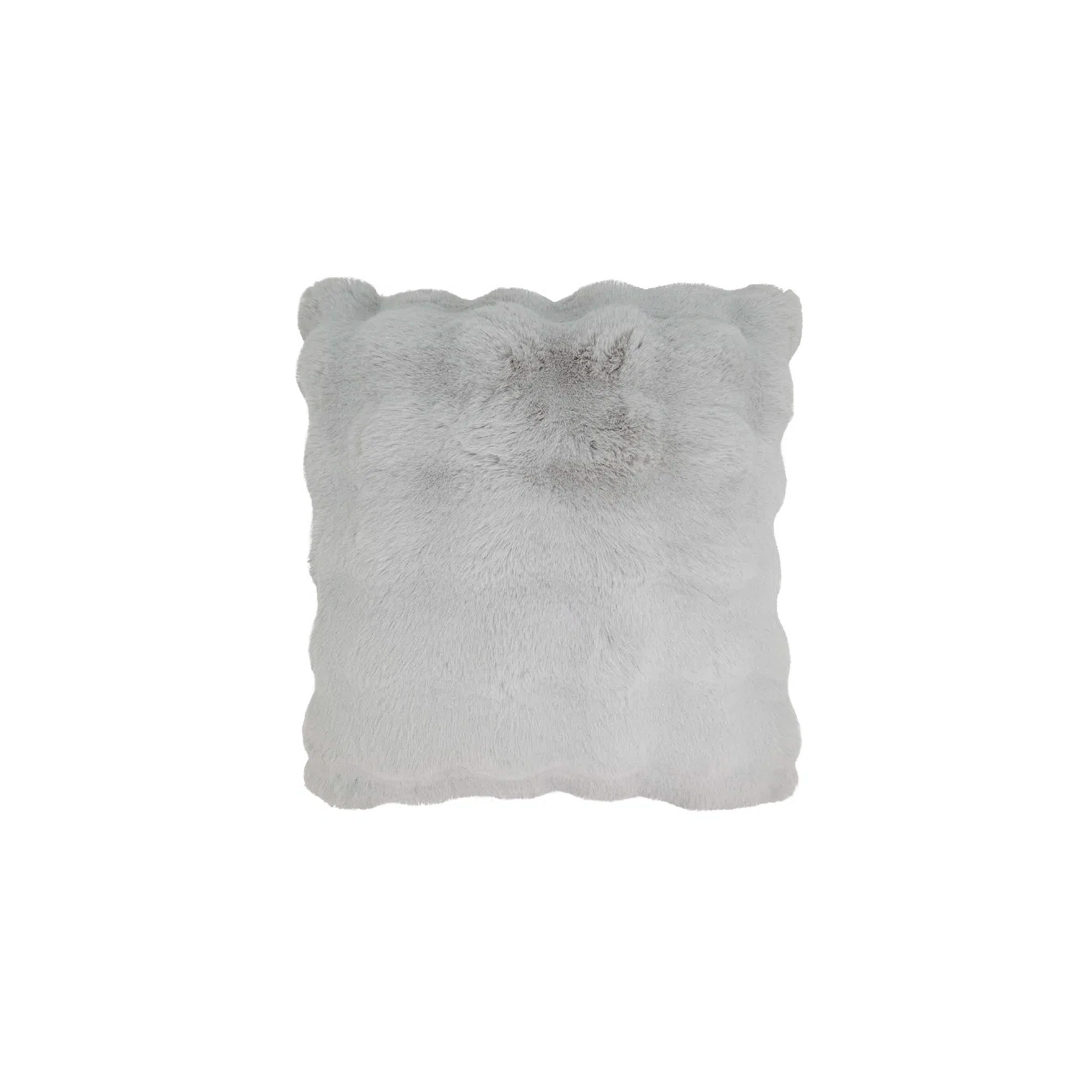 Cozy Bubble Faux Fur Pillow Cover, Gray, Square 20", Polyester