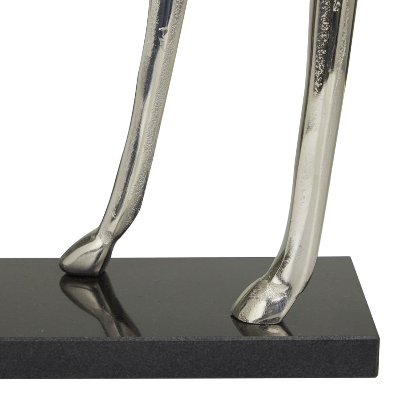 Animals Figurines & Sculptures, 18.45'' H X 19.15'' W X 5.15'' D, Silver/Black