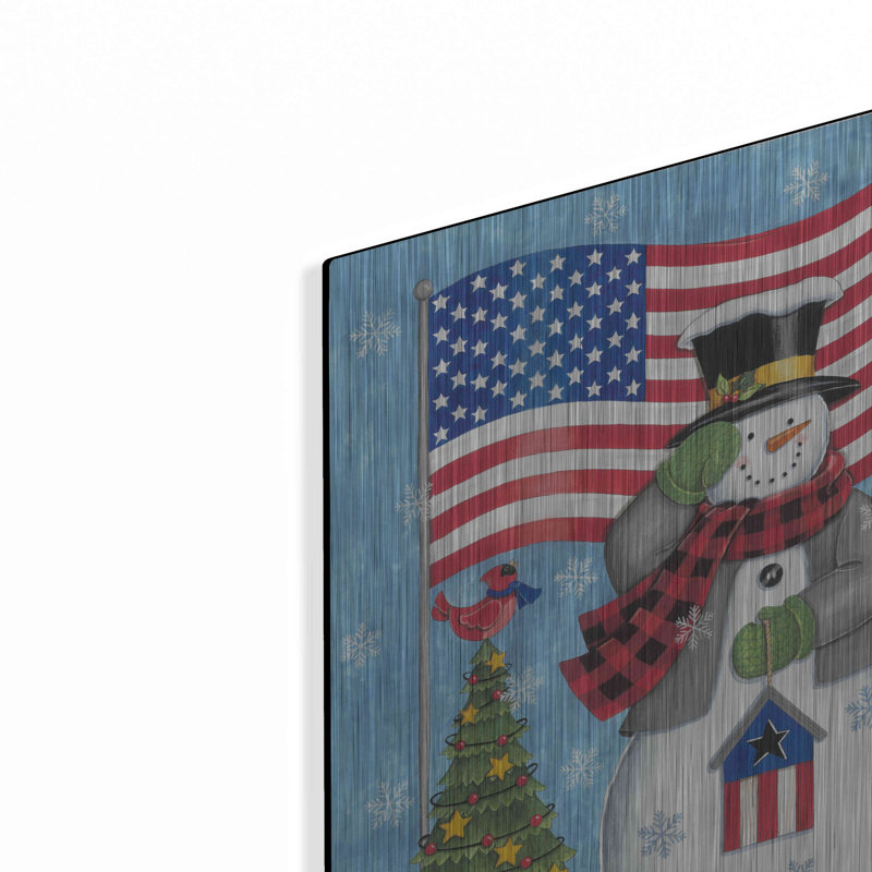 «Patriotic Snowman» par Deb Strain, H 16 po x l 12 po