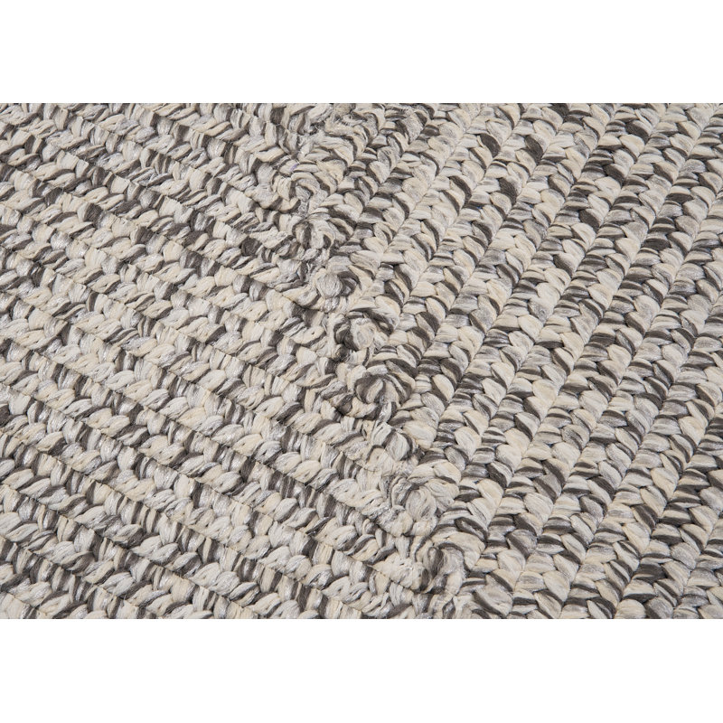 Tapis réversible argent pour l'intérieur et l'extérieur Tabb, Carré 12 po