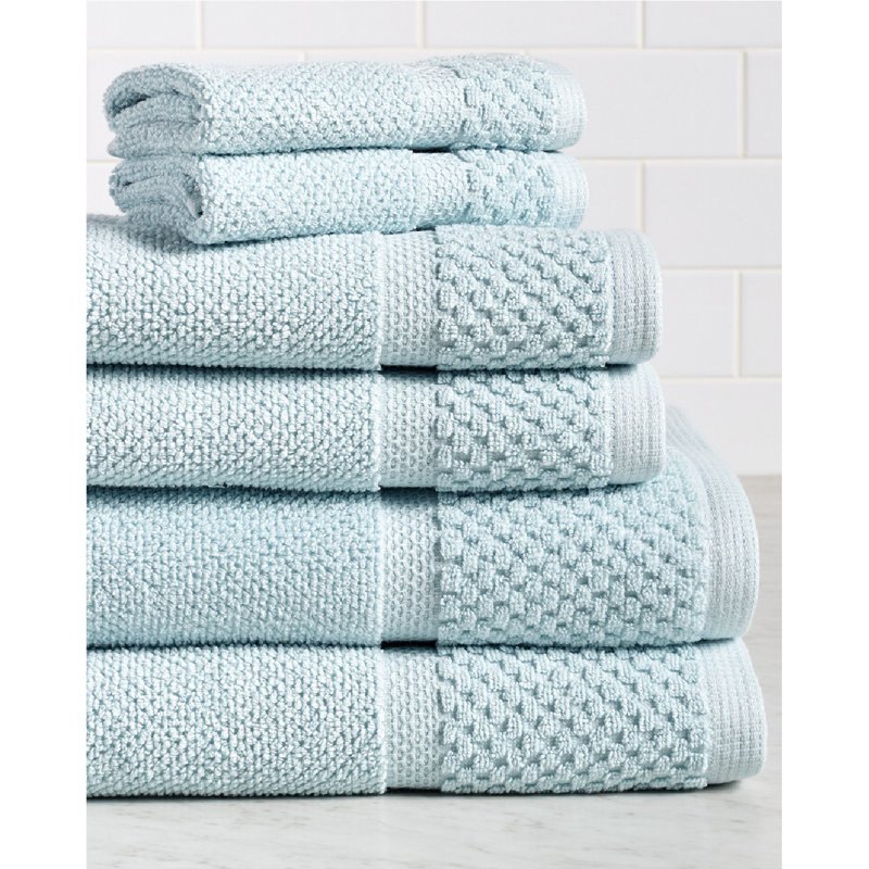 Billie-Joe 100% Cotton Plush Waffle Mulit-Size Set, Spa Blue