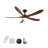 5 Blade Solid Wood 52 Inch Ceiling Fan Light