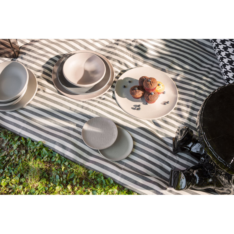 Trama Melamine Salad/Dessert Plate, Charcoal
