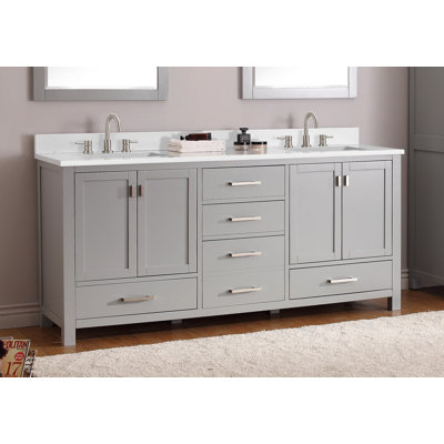 Meuble-lavabo double 72 po avec plateau Souther