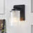  1-light/single Armed Wall Sconce With Ribbed Clear Glass Shade-170405042