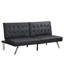 Lit de salon multifonctionnel en cuir noir, espace, capacité de poids de 650 lb, profondeur de 65,02 po, largeur de 33,33 po, hauteur de 33,79 po-523965192