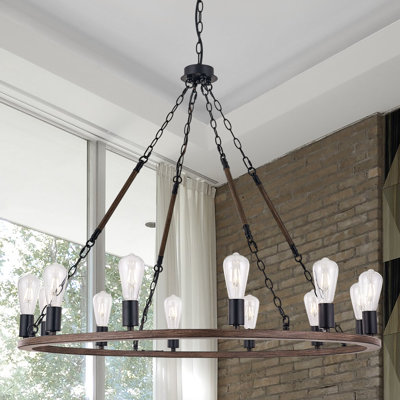 Campo 12-Light Waggon Wheel Chandelier