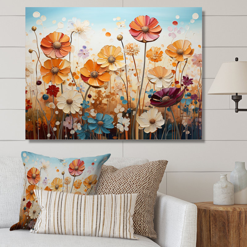 Desert euphoria pointillisme - impression, H 24 po x l 32 po x P 1 po, Toile tendue