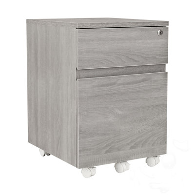Rolling Office Cabinet with Lock and Drawers