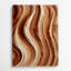 Diagonale rayures terre cuite beige brun, art mural en métal-1949485296