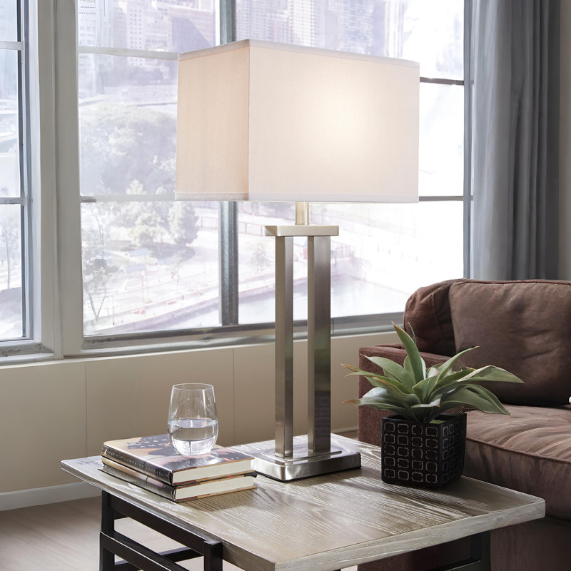 Jacinda Metal Table Lamp, Silver