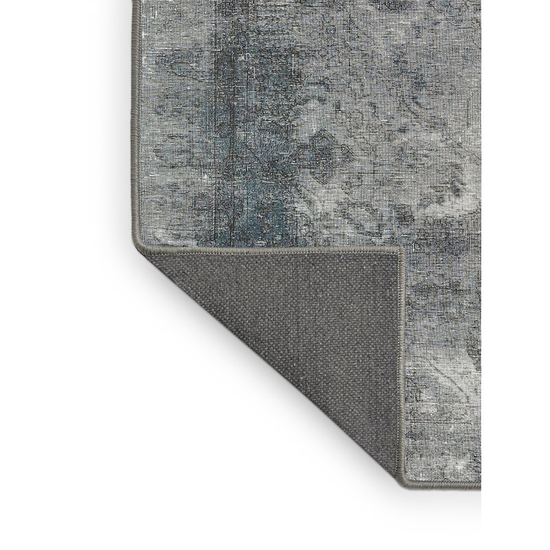 Tapis gris / bleu Shufelt, Rectangle 6 pi x 9 pi